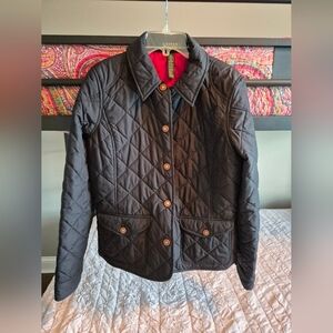 Lauren Ralph Lauren Medium Black Quilted Snap-Front Jacket